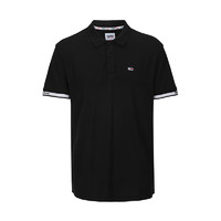 TOMMY HILFIGER 奢侈品男装汤米希尔费格男Polo衫休闲简约11535 黑色