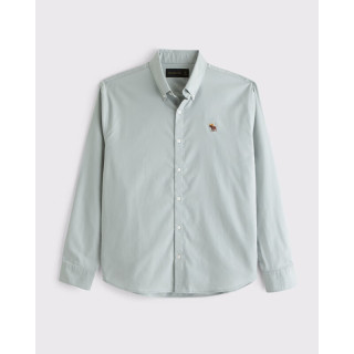 Abercrombie & Fitch 经典小麋鹿图案男装25春夏美式长袖衬衫125