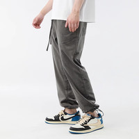 CLIMAX VISION春季百搭时尚男女同款夹克/卫衣/长袖/长裤合集 款式颜色自选 D21KZ305丝绒抽绳长裤_中灰色 S