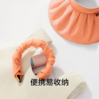 蕉下（beneunder）遮阳帽BM532女贝壳帽空顶帽防晒帽夏季防紫外线户外 【发箍款】奶油橘