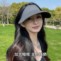 猫人防晒帽女遮阳帽防紫外线无痕空顶帽可折叠大帽檐户外跑步太阳帽子
