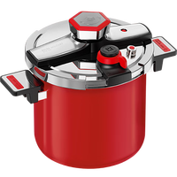 瑞士军表SWISS MILITARY家用防爆高压锅304不锈钢压力锅燃气电磁炉通用5-8人赤霞红色7.5L