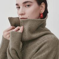 两件套羊毛织上衣女冬款复古polo领针织衫短款毛衣马甲