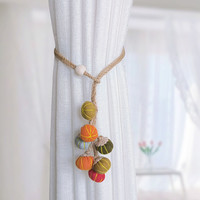 窗帘捆绑带卡通布艺南瓜串纱帘扎束带麻绳挂件可爱挂球收纳扣