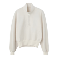 BASIC HOUSE/百家好卫衣休闲高级感外套女春季新款爆款短款百搭减龄高领上衣