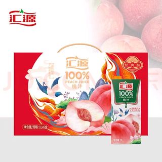 100%桃汁果汁饮料1L*6盒