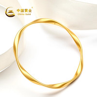 中国黄金（CHINA GOLD）黄金手镯女士足金莫比乌斯环手镯母亲节 62圈口（金重约5.2g）