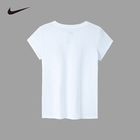 NIKE 耐克童装女童纯棉短袖T恤夏季儿童亲肤舒适短T上衣 纯白色 100 /52 【身高92-98cm】 100(3T)
