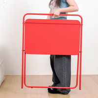 方兴未艾简易桌子折叠桌家用电脑桌免安装卧室桌子床边办公桌可移动 正红 70*44.5*75cm【大桌面升级加高】