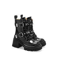 【靴子】knkw2024秋冬长靴厚底马丁靴子合集甜酷靴鞋增高女鞋 奶白甜辣短靴 34