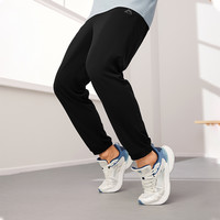 361度运动裤男款2025春季针织长裤束脚裤百搭宽松裤子男休闲黑色 超级黑 M