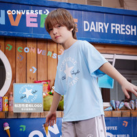 Converse匡威儿童装男童短袖T恤速干凉感夏季女童夏装中大童半袖t G086正黑色 110 /52 【身高98-104cm】 110/52（4）