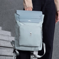 /愛可樂 ECHOLAC  时尚双肩背包女旅行通勤书包大容量电脑包女包 米黄色