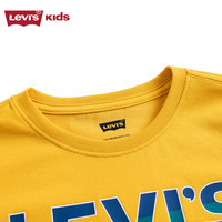 Levi's 李维斯童装男童短袖T恤夏季儿童卡通印花休闲短T上衣 姜黄 130 /64 【身高116-122cm】