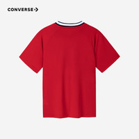 Converse 匡威童装男女童短袖T恤夏季儿童速干清凉休闲短T上衣 学院红 100 /52 【身高92-98cm】
