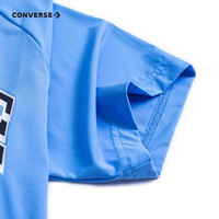 Converse 匡威童装男女童短袖T恤夏季儿童速干清凉休闲短T上衣 大学蓝 110 /52 【身高98-104cm】