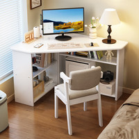 聚林鸟全实木转角书桌拐角电脑桌家用卧室小学生学习桌初中生写字桌墙角 单桌