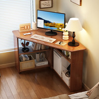 聚林鸟全实木转角书桌拐角电脑桌家用卧室小学习桌初中生写字桌墙角 【白色】单桌+休闲椅