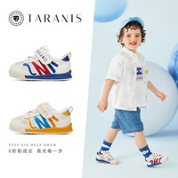  TARANIS/泰兰尼斯 透气防滑软底 儿童学步鞋  白/蓝/红 23