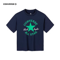 Converse匡威童装男女童凉感短袖T恤夏季舒适透气宽松版型儿童短T 藏青蓝 160 /76 【身高152-158cm】