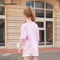 Converse匡威童装男女童凉感短袖T恤夏季舒适透气宽松版型儿童短T 星尘紫 140 /68 【身高128-140cm】