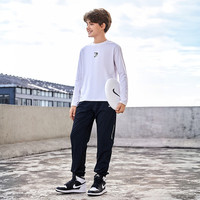 NIKE 3BRAND 耐克男童DRI-FIT速干长袖T恤2025春季儿童休闲上衣打底衫 纯白色 150 /72 【身高140-152cm】