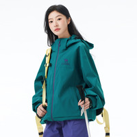 CAMEL骆驼户外2025黄色短款冲锋衣男女防风防水外套旅游徒步登山服