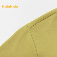 巴拉巴拉童装儿童长袖t恤男童女童2025春季圆领舒适长袖上衣208125100201 浅土黄30711 160