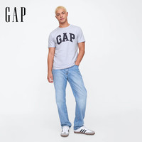 Gap男女装2025春季纯棉印花logo圆领短袖T恤上衣美版856659 浅蓝色 2XL 美码 3XL亚洲码185/124A