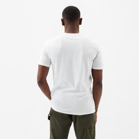 Gap男女装2025春季纯棉印花logo圆领短袖T恤上衣美版856659 白色 M 美码 L亚洲码180/96A