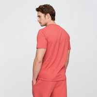 Gap男女装2025春季纯棉印花logo圆领短袖T恤上衣美版856659 西瓜红 2XL 美码 3XL亚洲码185/124A