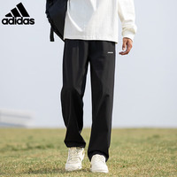 adidas 夏季运动透气快干口袋拉链训练跑步休闲运动裤 L码 黑色/快干平口
