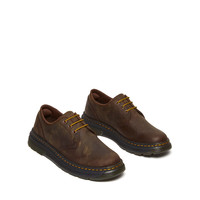 马丁(马汀博士 Dr.Martens)Crewson Lo英伦男款春夏季圆头德比鞋疯马皮棕单鞋 棕色 38