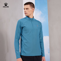 卡尔美半拉链跑步运动服男球队训练半开衫衣立领长袖球员T恤 2XL