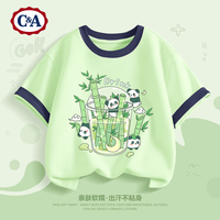 C&A女童短袖t恤2025童装夏装衣服儿童夏季半袖衣服 草莓兔K白红 150
