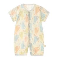 班杰威尔（BANJVALL）婴儿衣服夏季薄款连体衣服短袖新生儿睡衣夏季空调服 夏装农场短袖哈衣 59cm