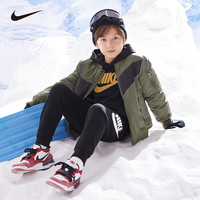 NIKE 耐克童装男女童棉服冬季保暖儿童经典大LOGO休闲棒球领夹克外套 160 /80【身高158-170cm】