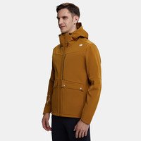 HOTSUIT后秀防风秋冬通勤防风保暖男连帽开衫复合绒外套