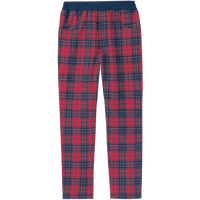 千趣会 SENSHUKAI童装男童女童裤子春秋季休闲裤纯色格纹日系纯棉长裤儿童裤子A 红色(格纹) 90 cm