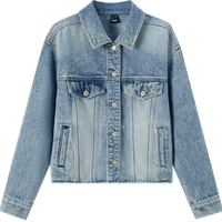 森马 Semir森柔牛仔|牛仔外套女短款毛边街头春多巴胺宽松翻领夹克