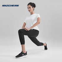 斯凯奇（Skechers）引跑者丨轻奇跑步鞋女子运动鞋跳绳回弹缓震舒适休闲鞋 黑色/粉红色-BKPK 35.5