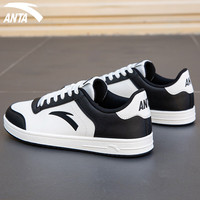 安踏（ANTA）男鞋子2025春夏季板鞋男士透气防泼水潮流休闲鞋厚底运动鞋滑板鞋 黑/象牙白 39