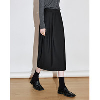 初语气质通勤花苞裙女2025年春季新款中长款百搭西装腰半身裙子