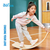 361°童装 儿童卫衣2025春女小童萌趣卡通网球套头卫衣 粉130