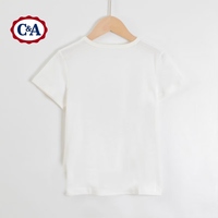 C&A夏季儿童短袖t恤夏装夏季卡通撞色男女童短袖T恤 红色112 130