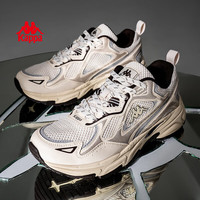 KAPPA卡帕背靠背男鞋老爹鞋2025春季潮流百搭厚底运动鞋休闲跑鞋子 月灰色 【四季款】 39