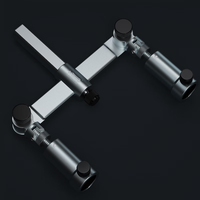 空鈎悟道 空钩悟道双炮台架新款超轻航空铝万向调节架杆钓箱钓椅双炮台座 钓箱双炮台