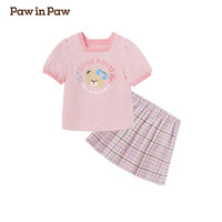 Paw in Paw PawinPaw卡通小熊童装夏季女宝宝印花上衣裙子2件套装