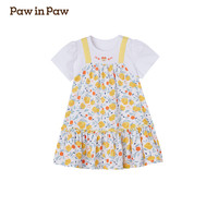 Paw in Paw PawinPaw卡通小熊童装春夏季女宝假两件碎花连衣裙俏皮