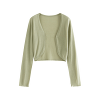 自巧小个子法式开衫空调衫薄款针织衫女2024夏季新款上衣  S (码)